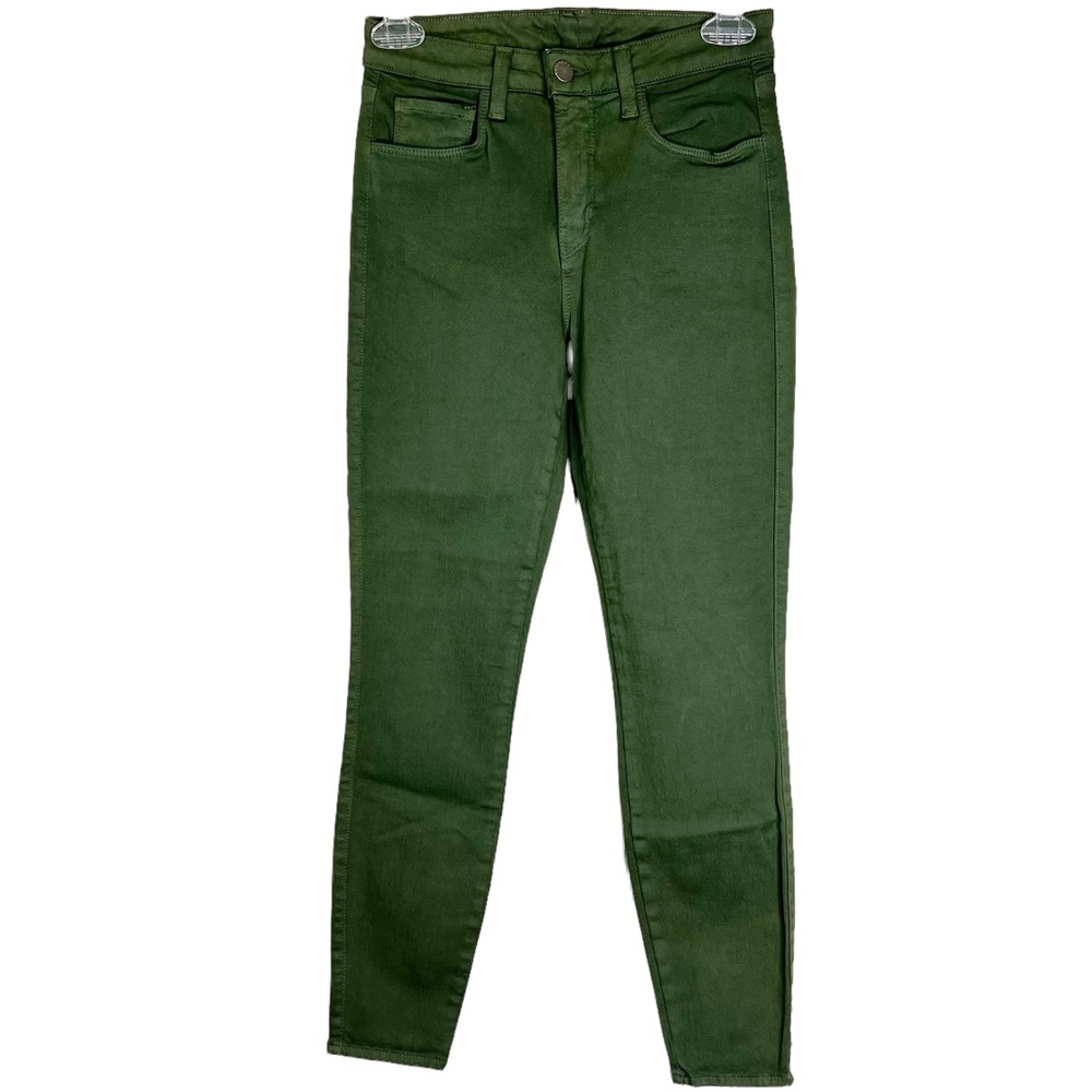 NWOT L’Agence Margot High Rise Skinny Crop Jeans in Gris/ Green Women’s Sz 25